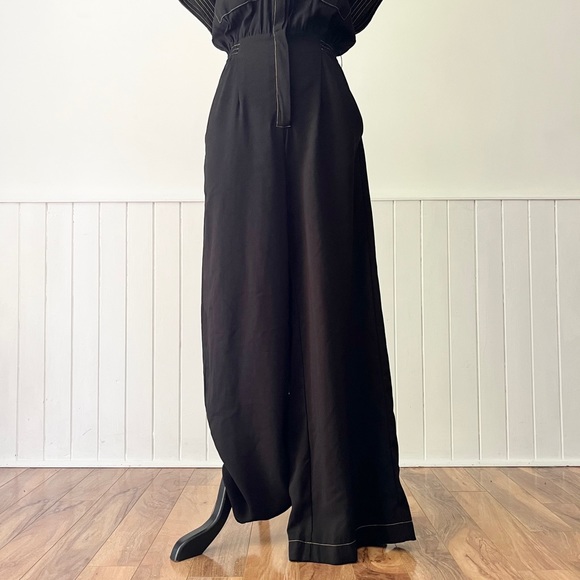 Rock & Republic Button Down Short Sleeve Jumpsuit with TopStitching Size M - Picture 3 of 14